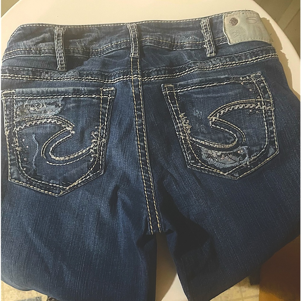 Silver jeans slim boot mid rise 30/33